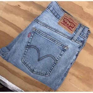 Levis Jeans Womens 30 Light Blue Denim Wedgie Straight Button Fly Premium 30x28‎